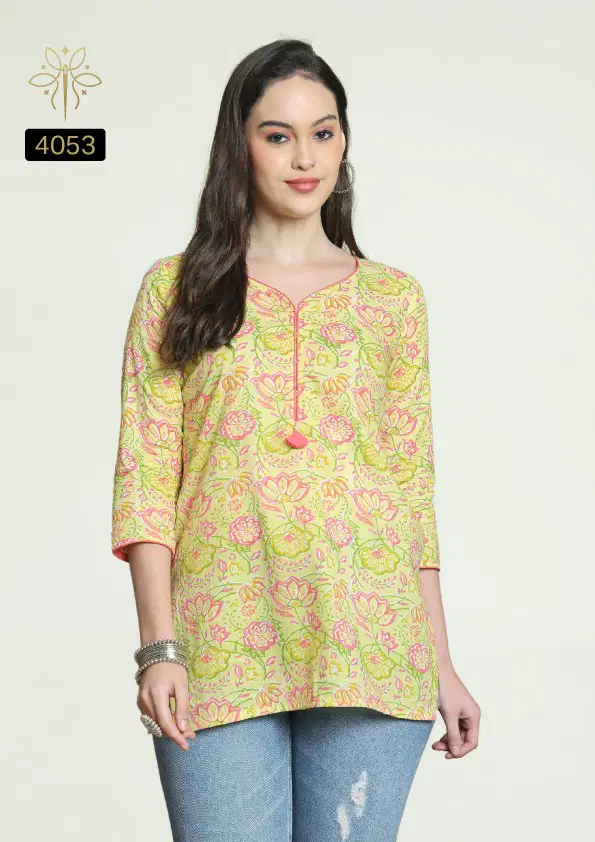 Akshara By Rajnandini Pure Cotton Printed Ladies Top Wholesale Market In Surat